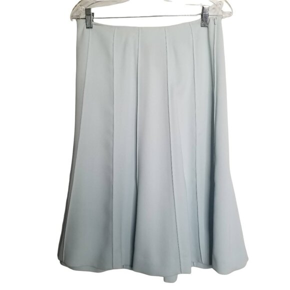 Yansi Fugel Women's Light Blue A-Line Full Pleated Skirt Size 6 - Picture 2 of 5